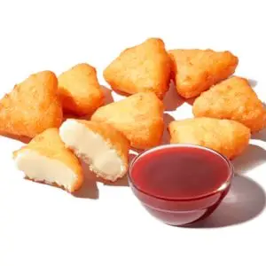 Zaxbys treat menu Fried Cheesecake Bites with Strawberry Sauce