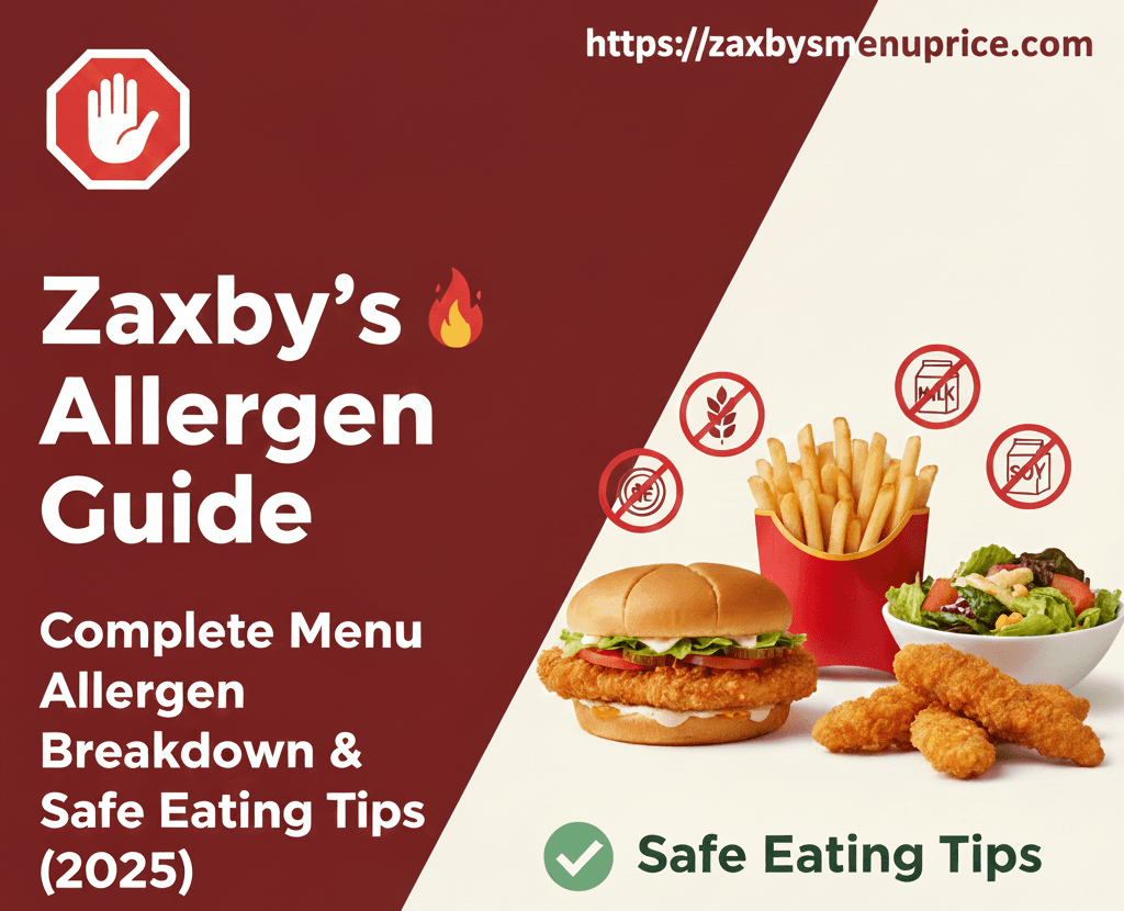 Zaxby’s Allergen Guide 2025 ⚠️🍗 | Full Allergen Menu, Ingredients & Safe Eating Tips