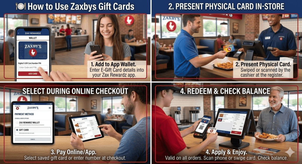 How to Use Zaxbys Gift Cards​