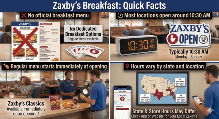 Zaxby’s Breakfast: Quick Facts