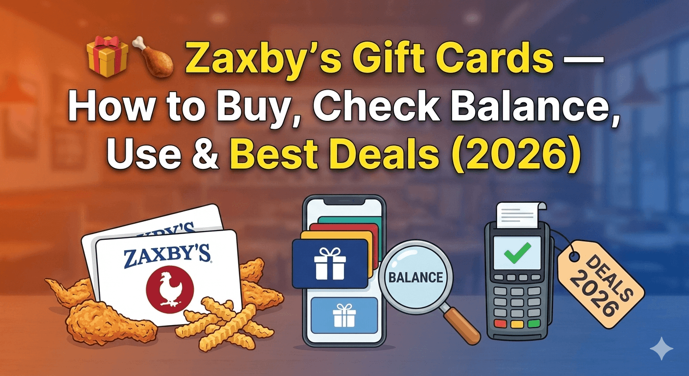 🎁🍗 Zaxby’s Gift Cards — How to Buy, Check Balance, Use & Best Deals (2026)