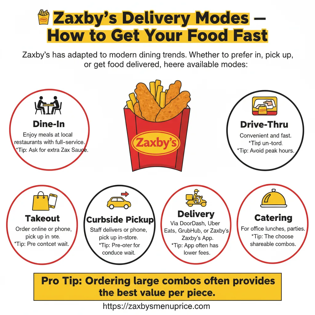 🍽️ Zaxby’s Delivery Modes — How to Get Your Food Fast