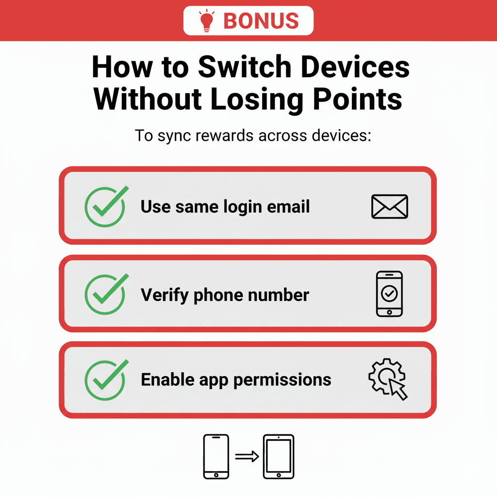 How to Switch Devices Without Losing Points