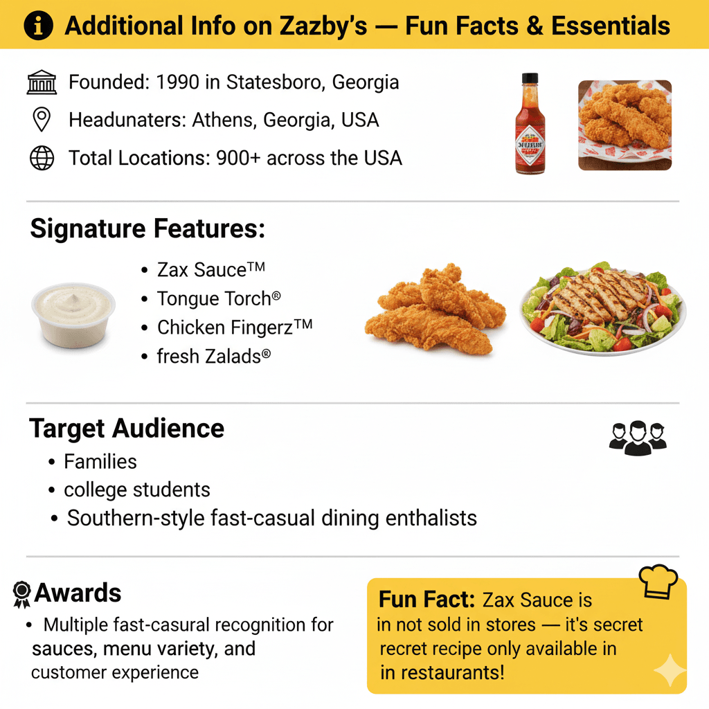 ℹ️ Additional Info on Zaxby’s At Zaxby's Menu Perice